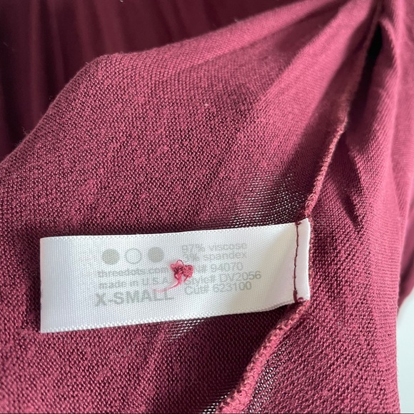 Three Dots Maroon Long Sleeve Flowy Top - Picture 6 of 6